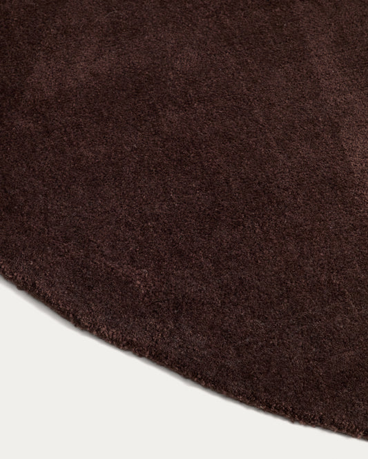 Tapis rond Empuries marron Ø 200 cm
