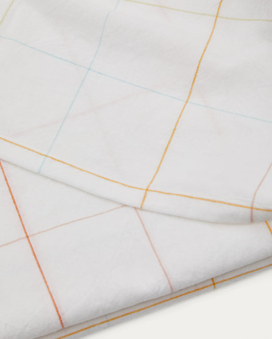 Nappe Melis 100% coton à carreaux multicolores 150 x 250 cm