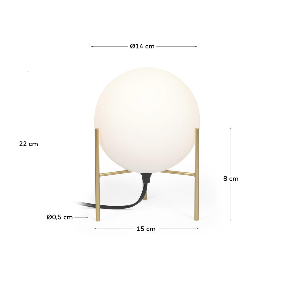 Lampe de table Seine en acier finition laiton