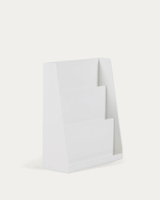Bibliothèque Adiventina en MDF blanc 59,5 x 69,5 cm