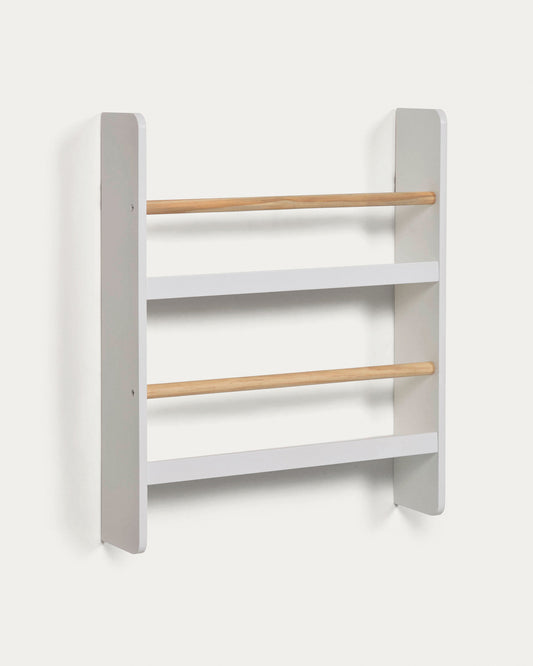 Etagère Gopi en bois de pin finition naturelle et blanche 50 x 60 cm