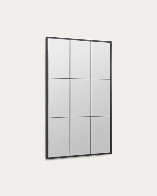 Miroir Ulrica en métal noir 100 x 160 cm