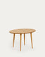 Table extensible Oqui ovale placage de chêne et pieds en bois Ø 120 (200) x 90 cm