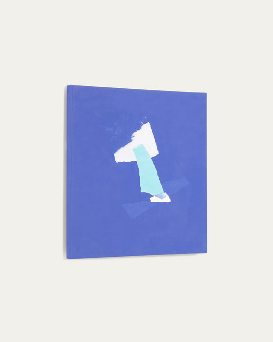 Toile abstrait Zoeli bleu 50 x 50 cm
